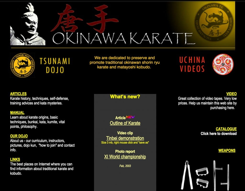 Karate.org.yu website 2002