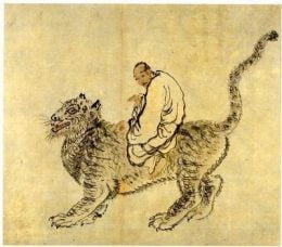 monk and tiger