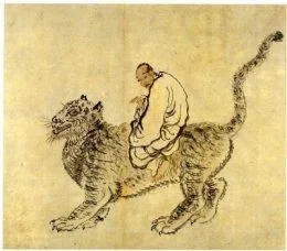 monk and tiger