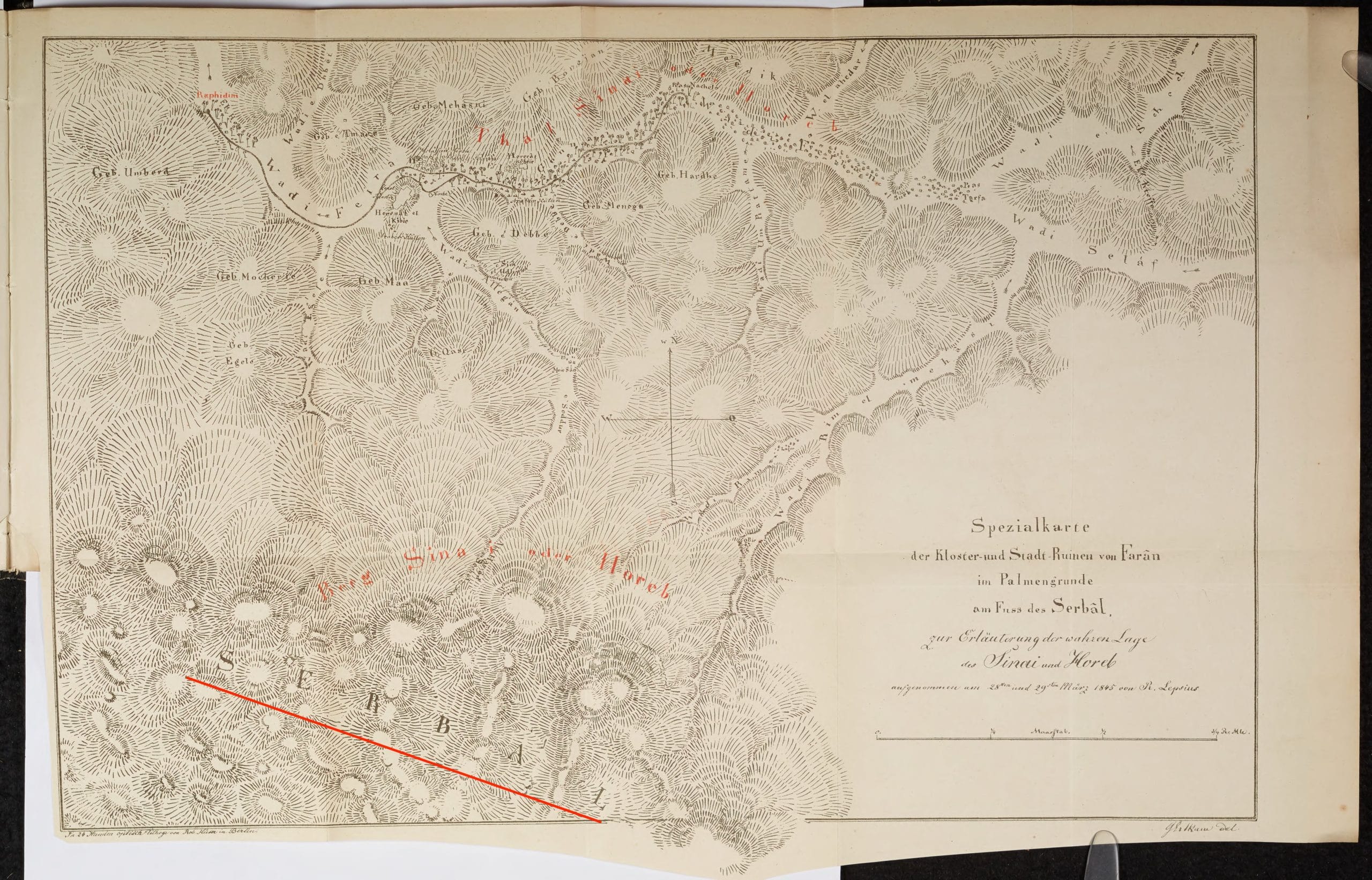 Lepsius, Carl Richard: Reise des Professors Dr. R. Lepsius von Theben nach der Halbinsel des Sinaï